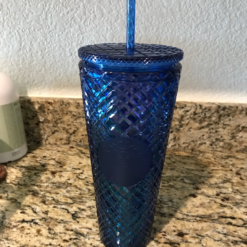 Starbucks Navy Textured Tumbler with Straw
